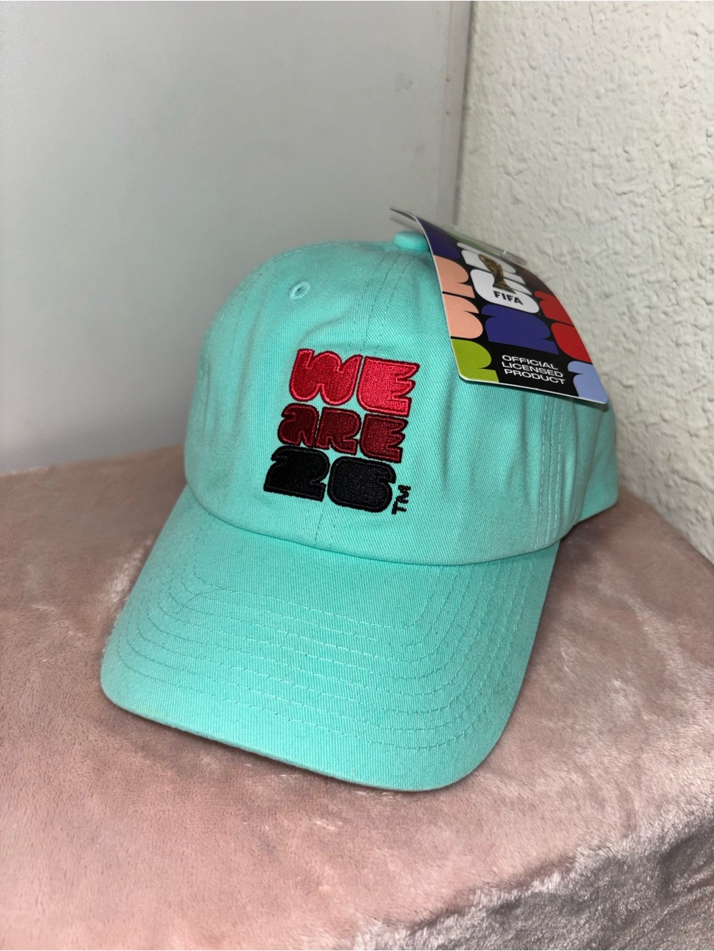 WE ARE 26™ Mint Green Baseball Cap with Embroidered Logo